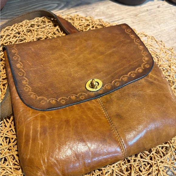 None Handbags - Elegant Brown Leather Hobo Bag
